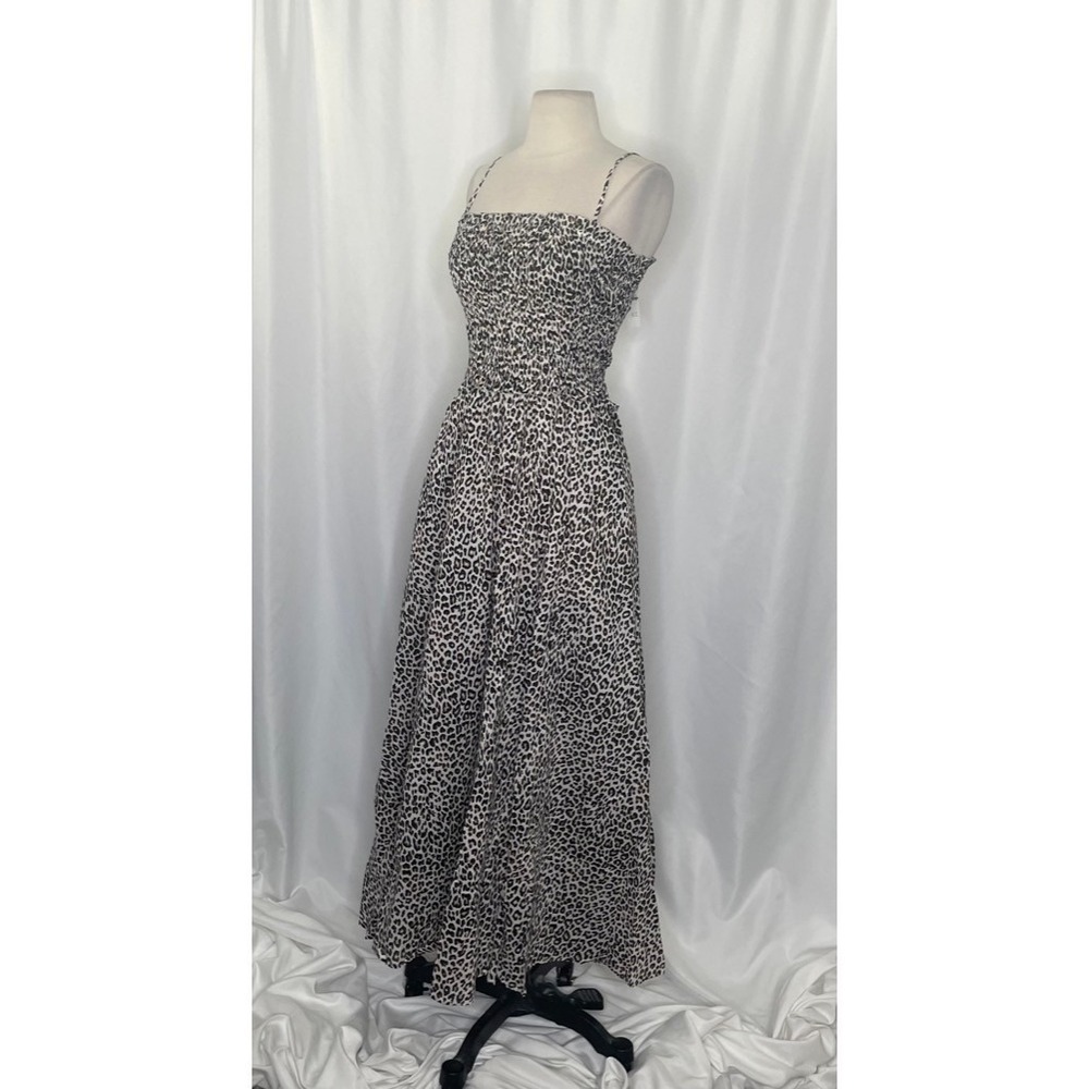 NWT!! J. CREW Smocked Maxi Dress Leopard Print Animal Ruffled Cotton Voile Small - Picture 6 of 15